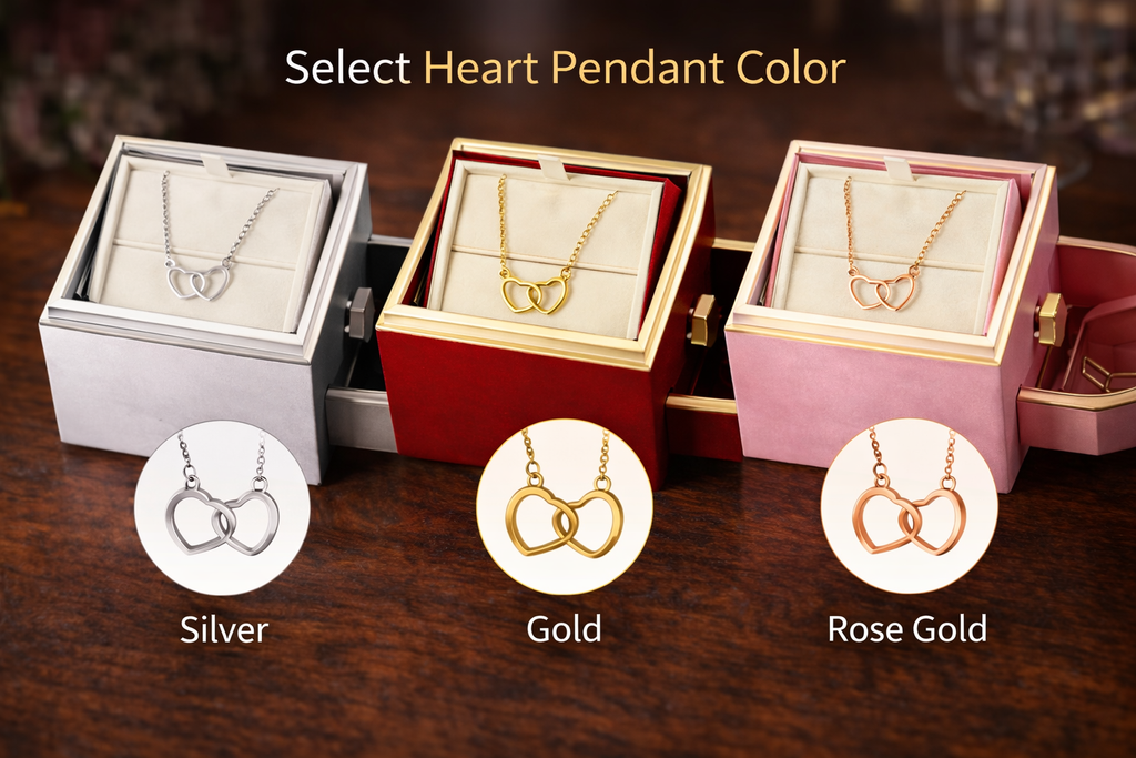 Preserved Eternal Rose Jewelry Ring Box – Rotating Storage Valentine Gift for Women